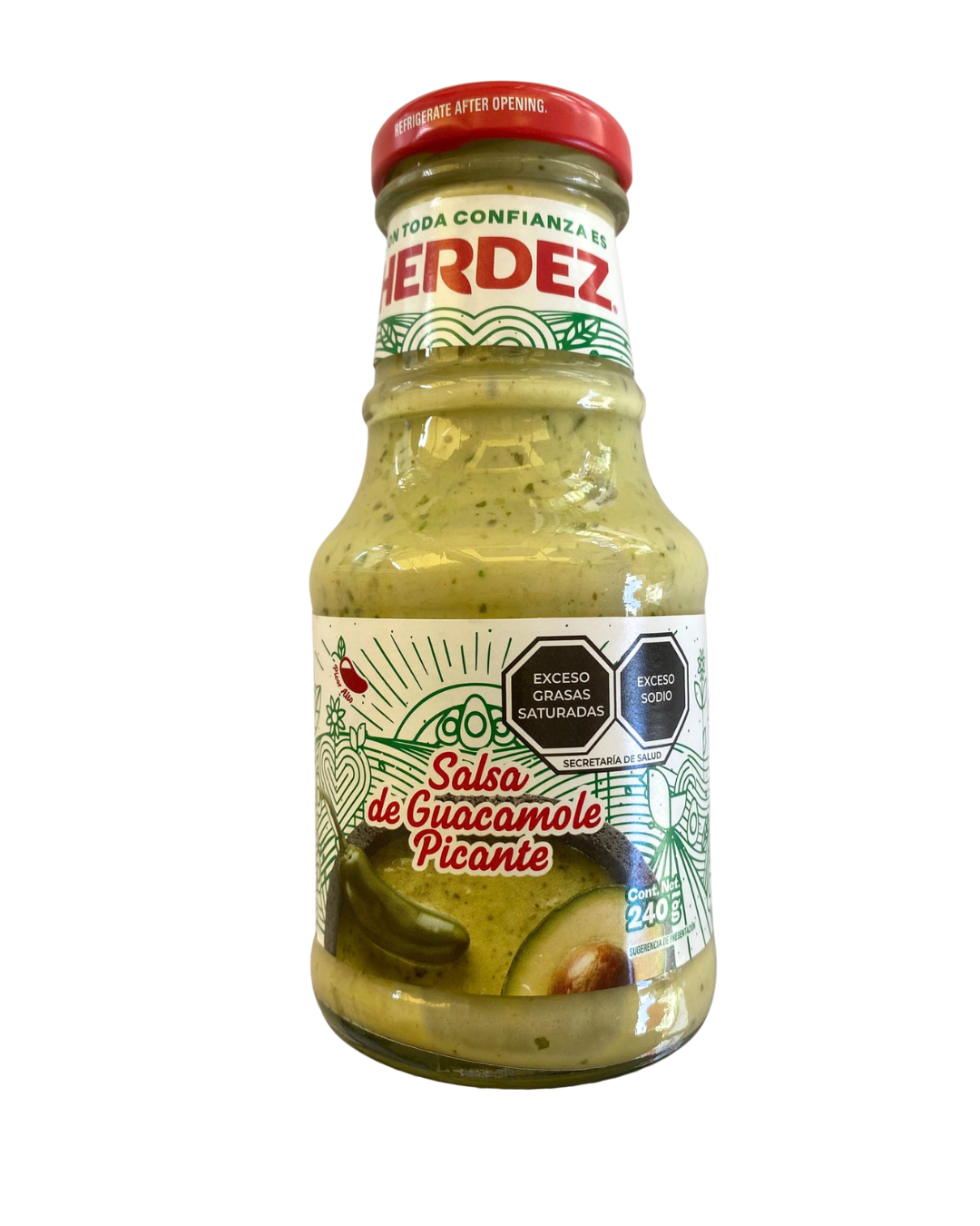 Salsa guacamole picante Herdez 240 gr