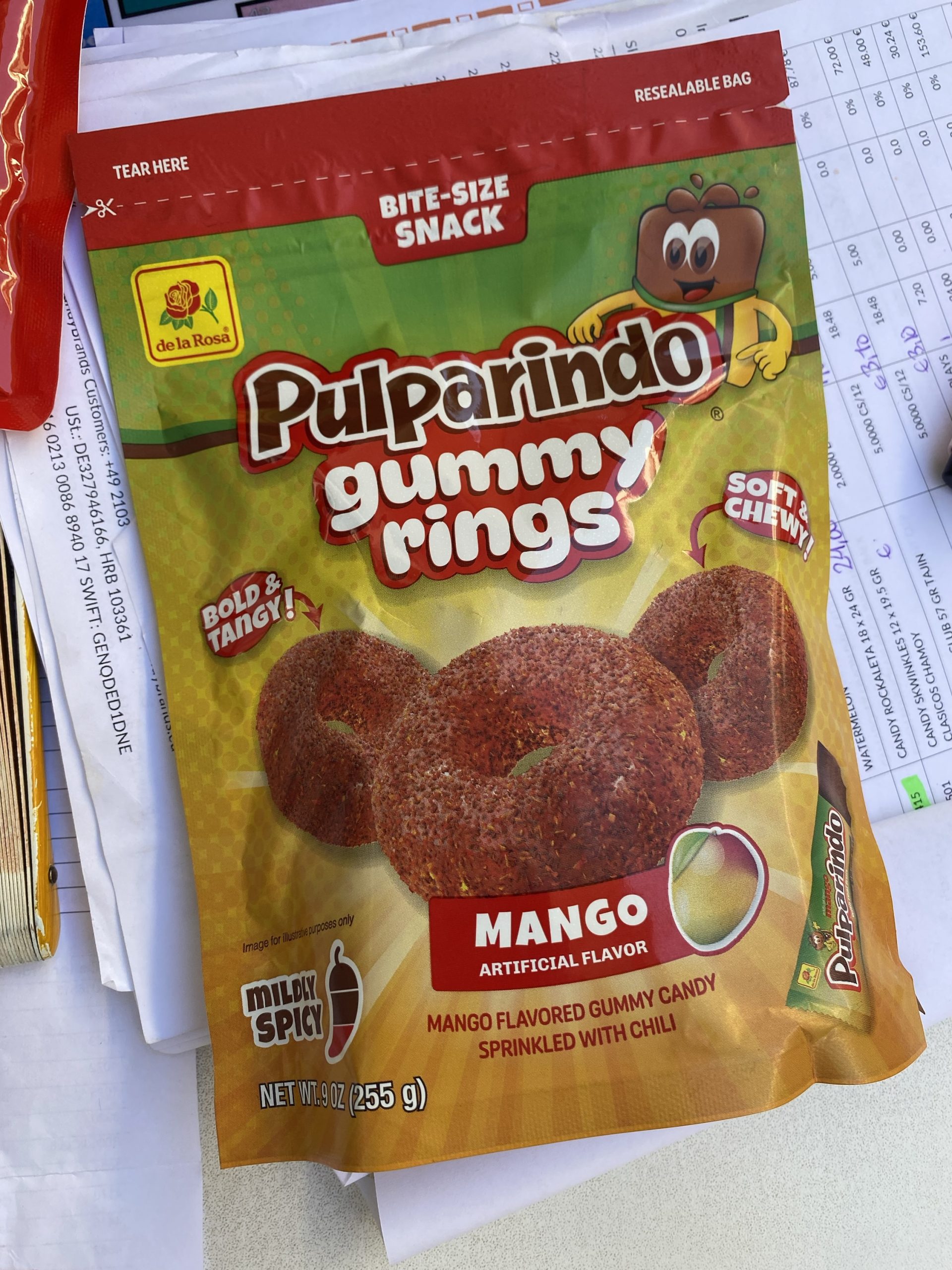 Pulparindo tamarindo gummy rings 255g